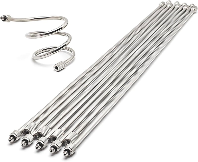 WANJIAHUI 10 Pack 19.5 Inch Flexible Nozzle Extensions, Brass Mist Rod for Outdoor Misting System, Bendable Copper Extended Pole 10/24 UNC for Garden, Humidification, Outdoor Cooling, Dust Control, Landscaping - Image 1